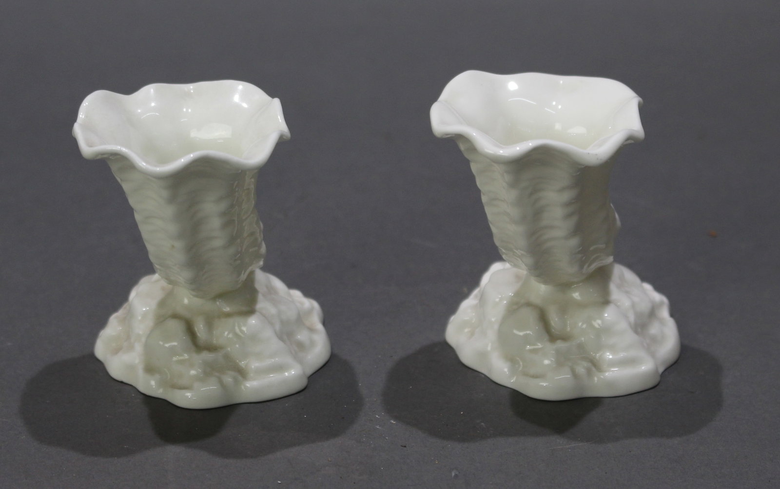 Pair of Royal Worcester Cornucopia Bud Vases 3212 1960 - 4