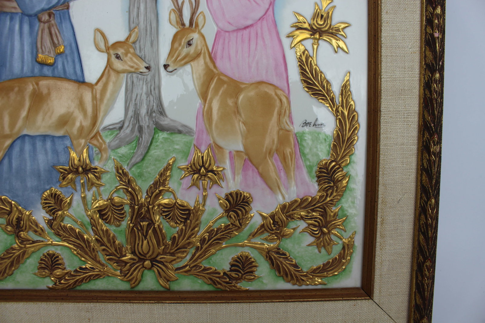 Pair of Framed Boehm Porcelain Plaques - 9