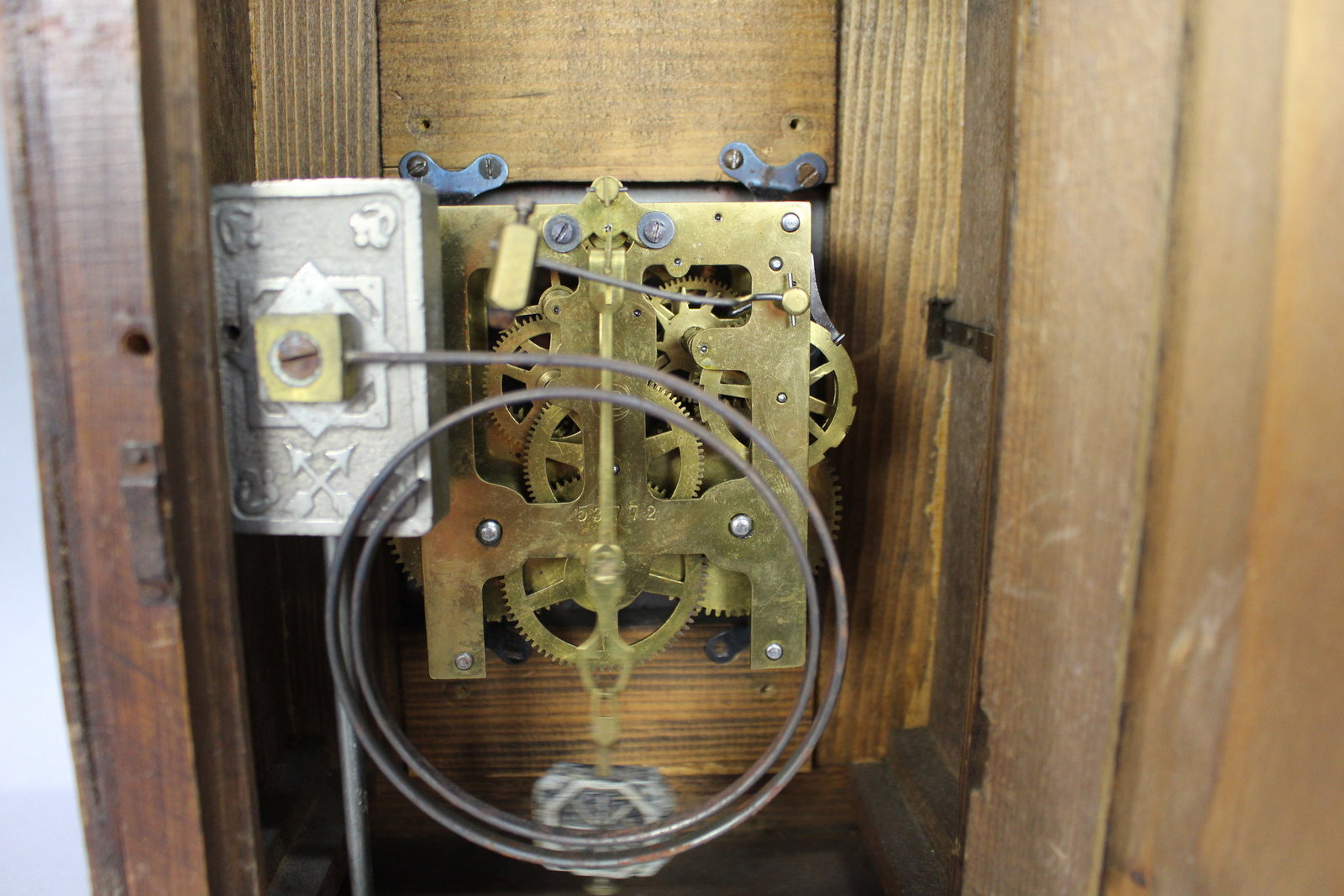 Early 20th c. German Oak Cased Mantle Clock by Badische Uhrenfabrik - 7