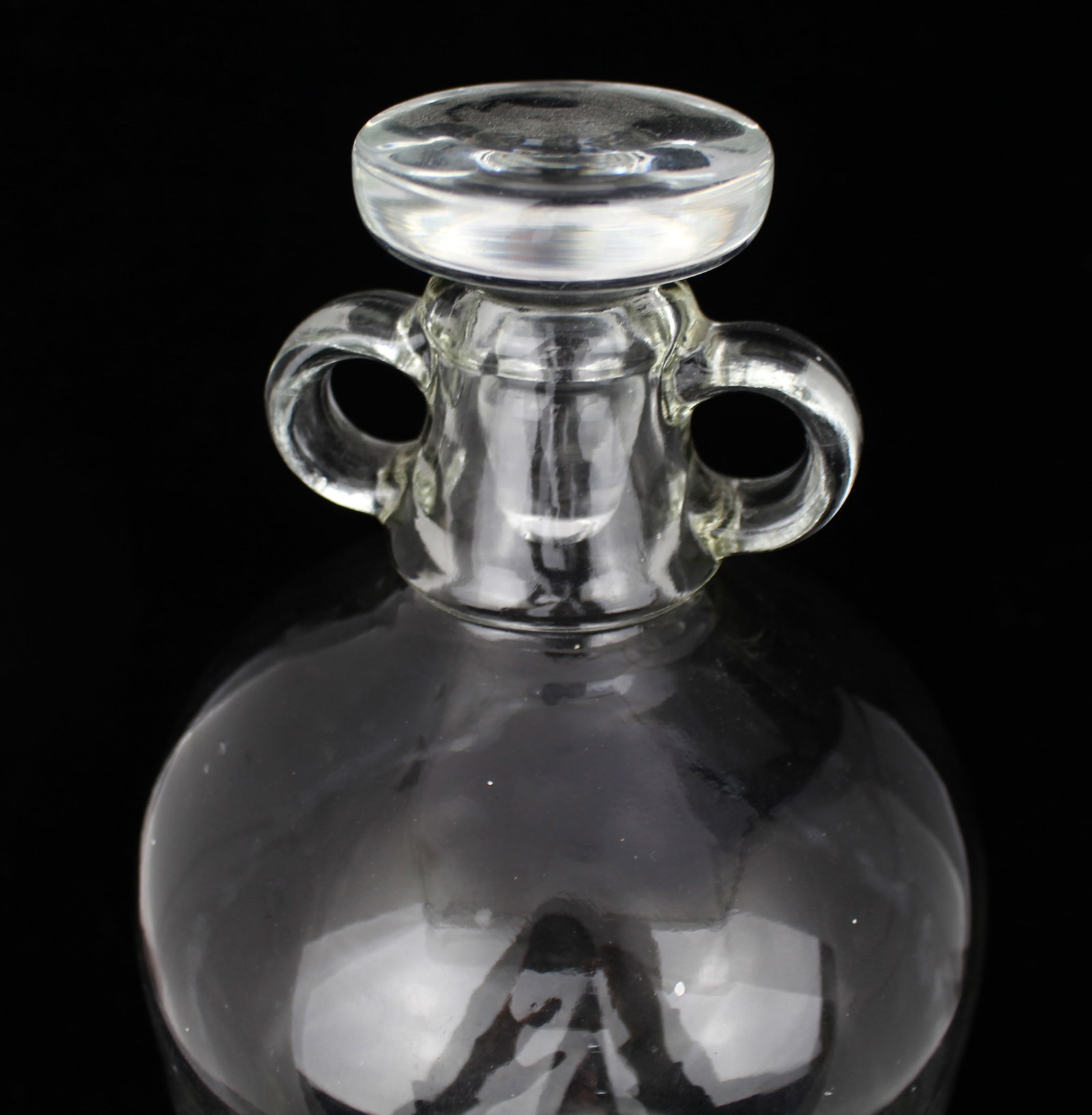 Large Vintage Glass Laboratory Winchester Bottle with Stopper - 3