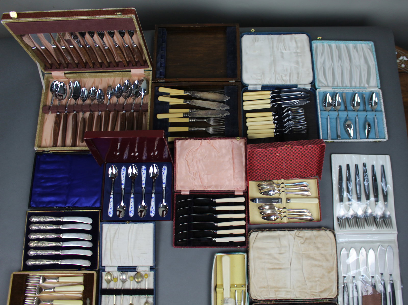 Collection of Cased Cutlery Flatware Silver Plate - 6