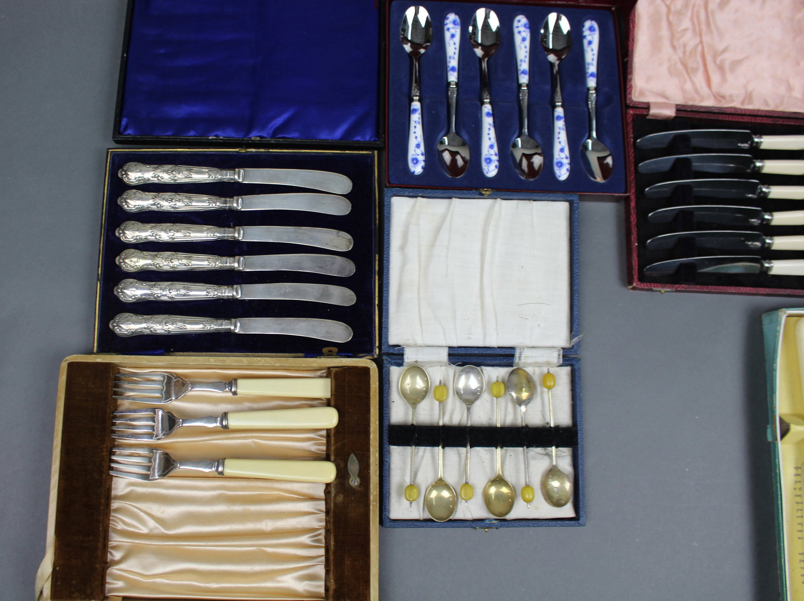 Collection of Cased Cutlery Flatware Silver Plate - 9
