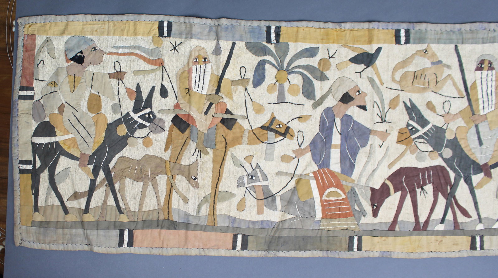Vintage Middle Eastern Appliqué Textile Panel - 2