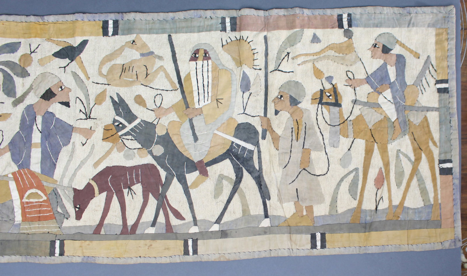 Vintage Middle Eastern Appliqué Textile Panel - 4