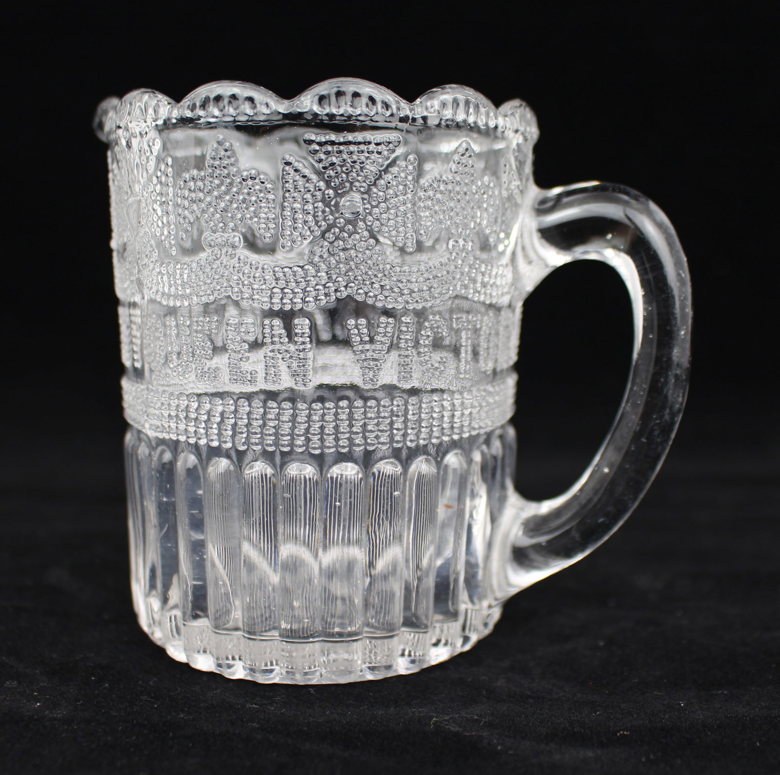 Victorian Pressed Glass Golden Jubilee Jug 1887 - 3