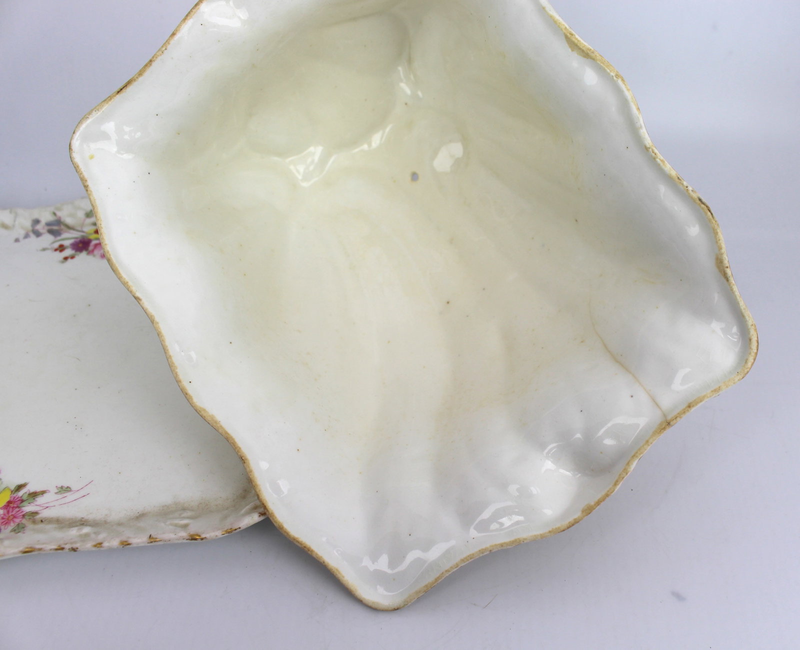 Antique Staffordshire Cheese Dish - 3