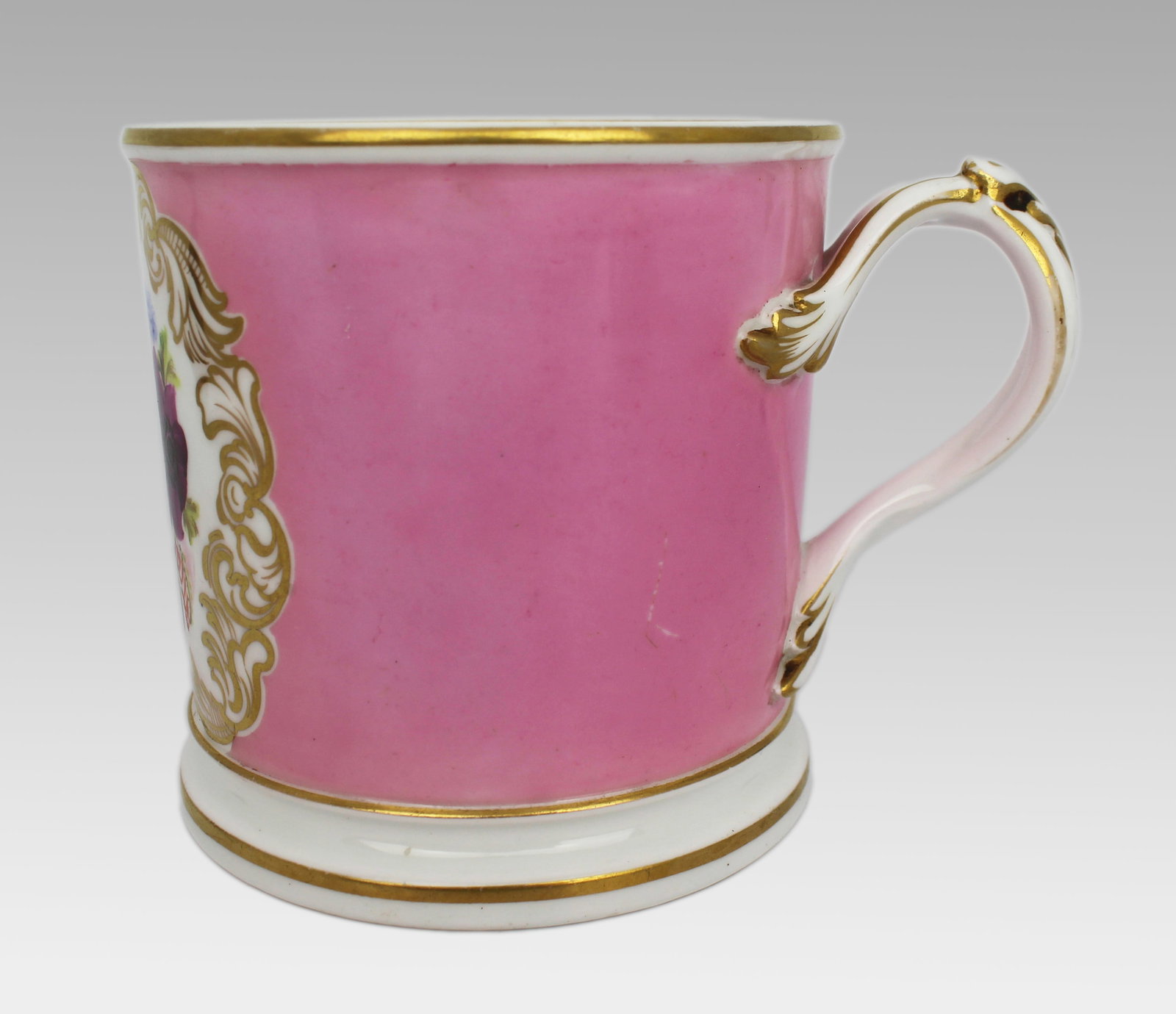 Mid-19th Century Grainger Worcester Porcelain Tankard – Rose Pompadour Ground - 11
