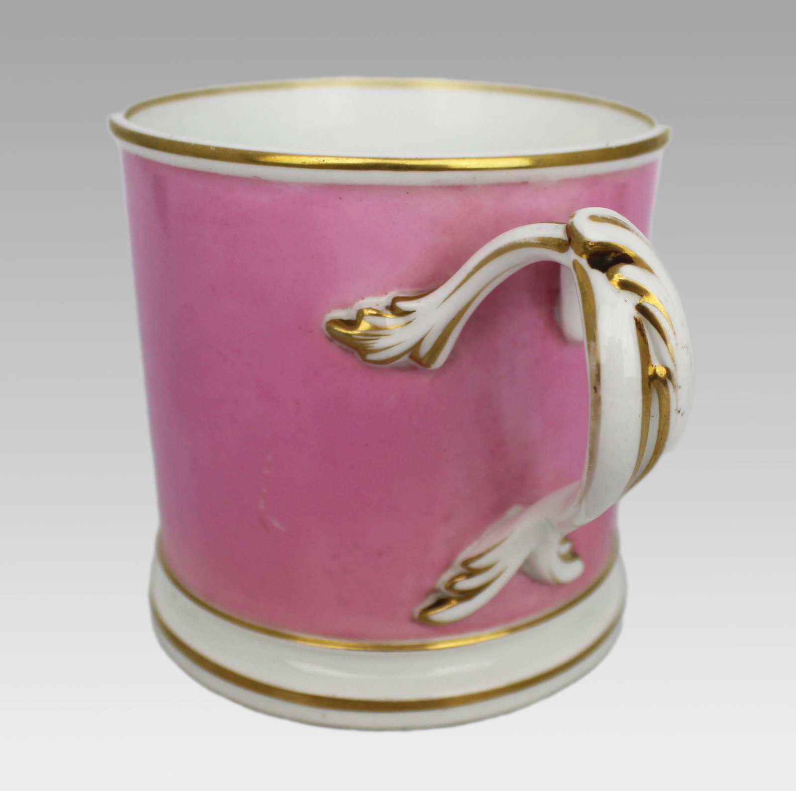 Mid-19th Century Grainger Worcester Porcelain Tankard – Rose Pompadour Ground - 12