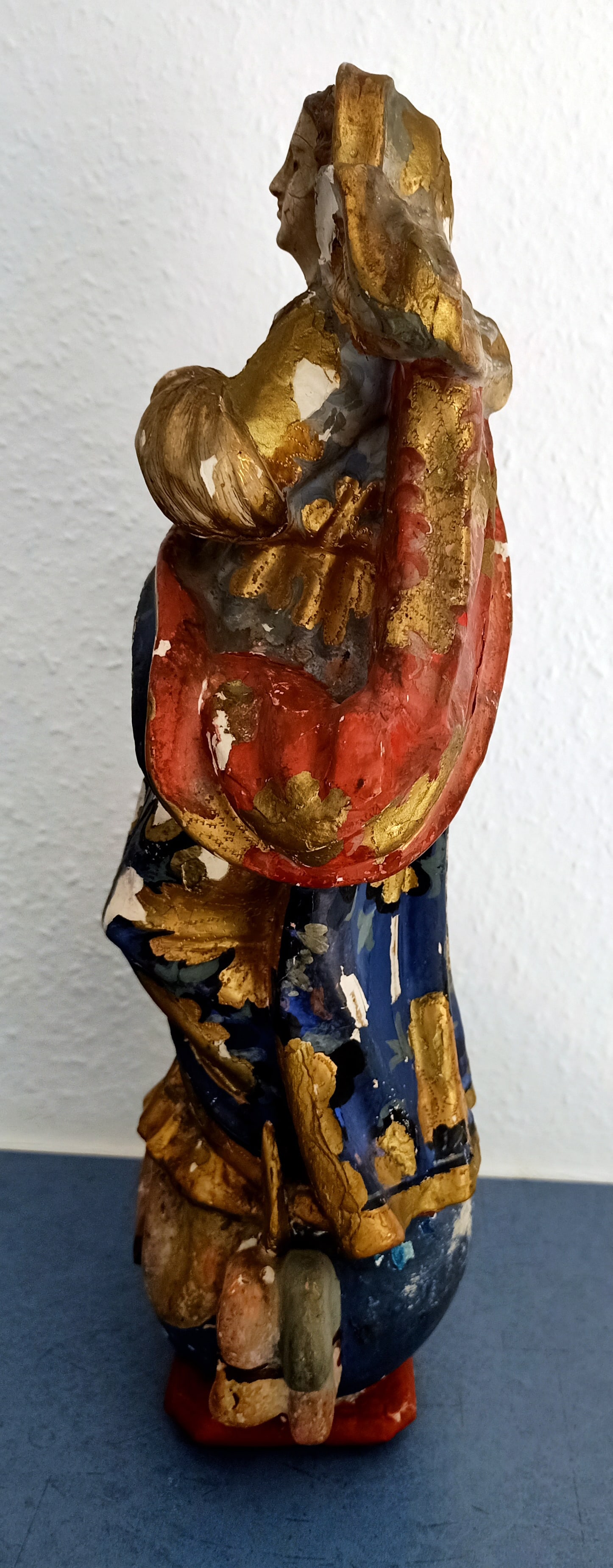 Charlemagne Woodcarving Bust Wood - 18th Century? - 5