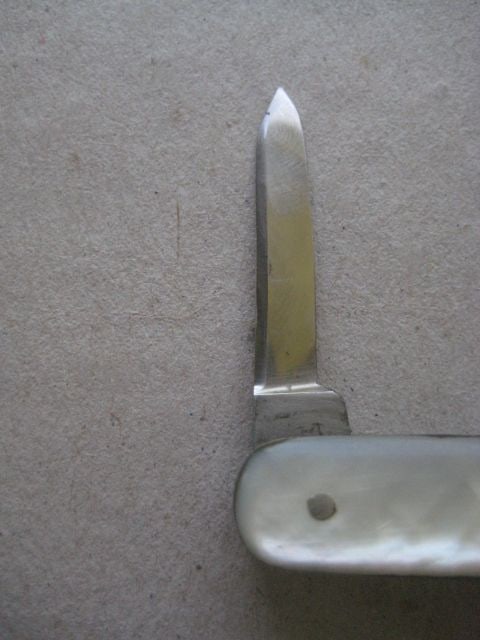 Antique Mother of Pearl Hafted Multi-Bladed Penknife, c1900 - 7