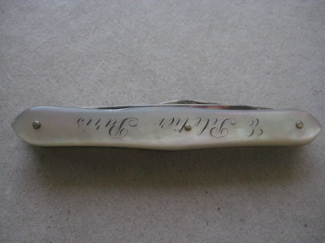 Antique French Mother of Pearl Hafted Multi-Bladed Penknife, c1900 (1 of 14)