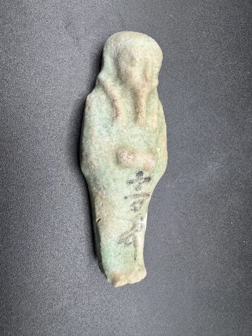 Ancient Egyptian Green Faience Shabti, 664-332 BC (C48) - 2