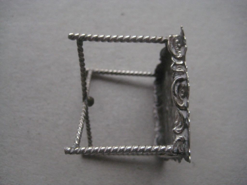Antique Dutch Silver Miniature Table - 5