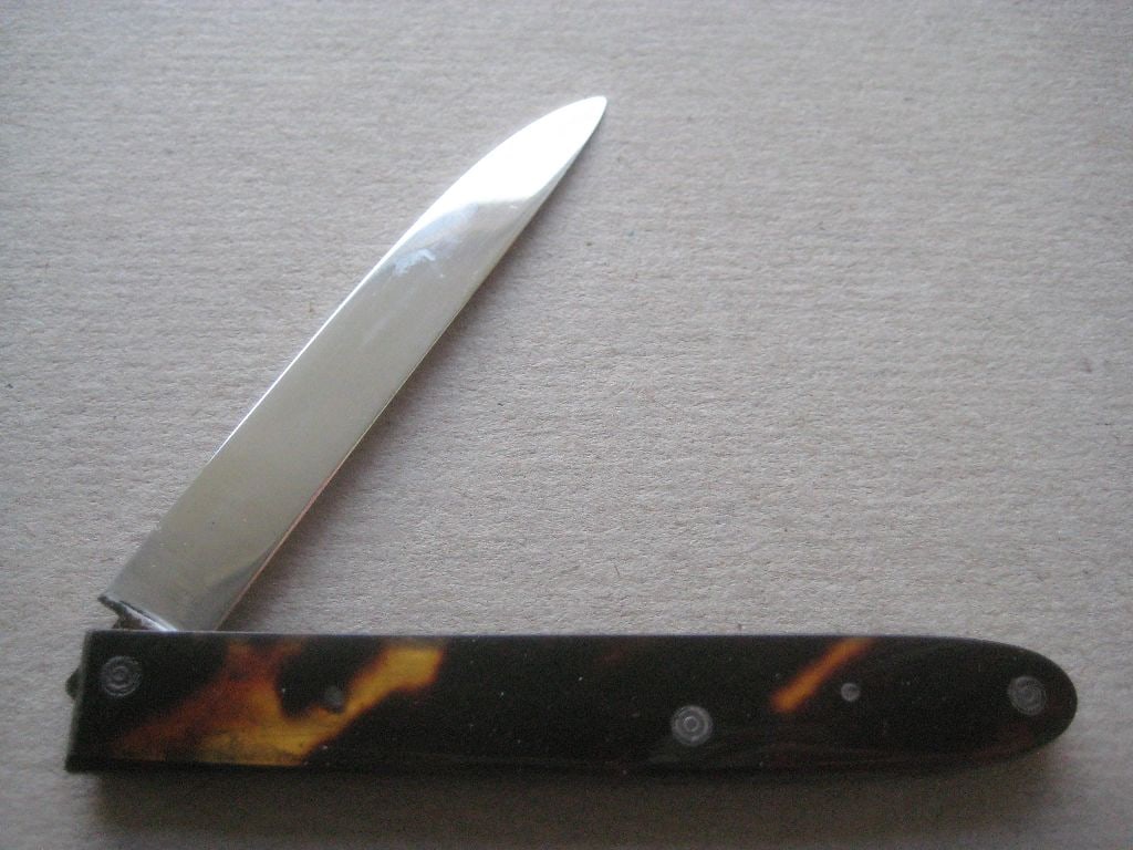 George III Silver Bladed Folding Fruit Knife - 2