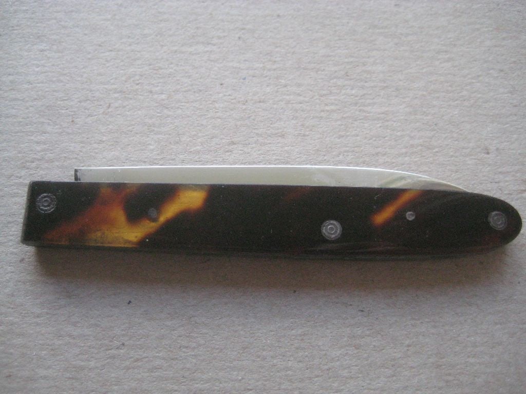 George III Silver Bladed Folding Fruit Knife - 7