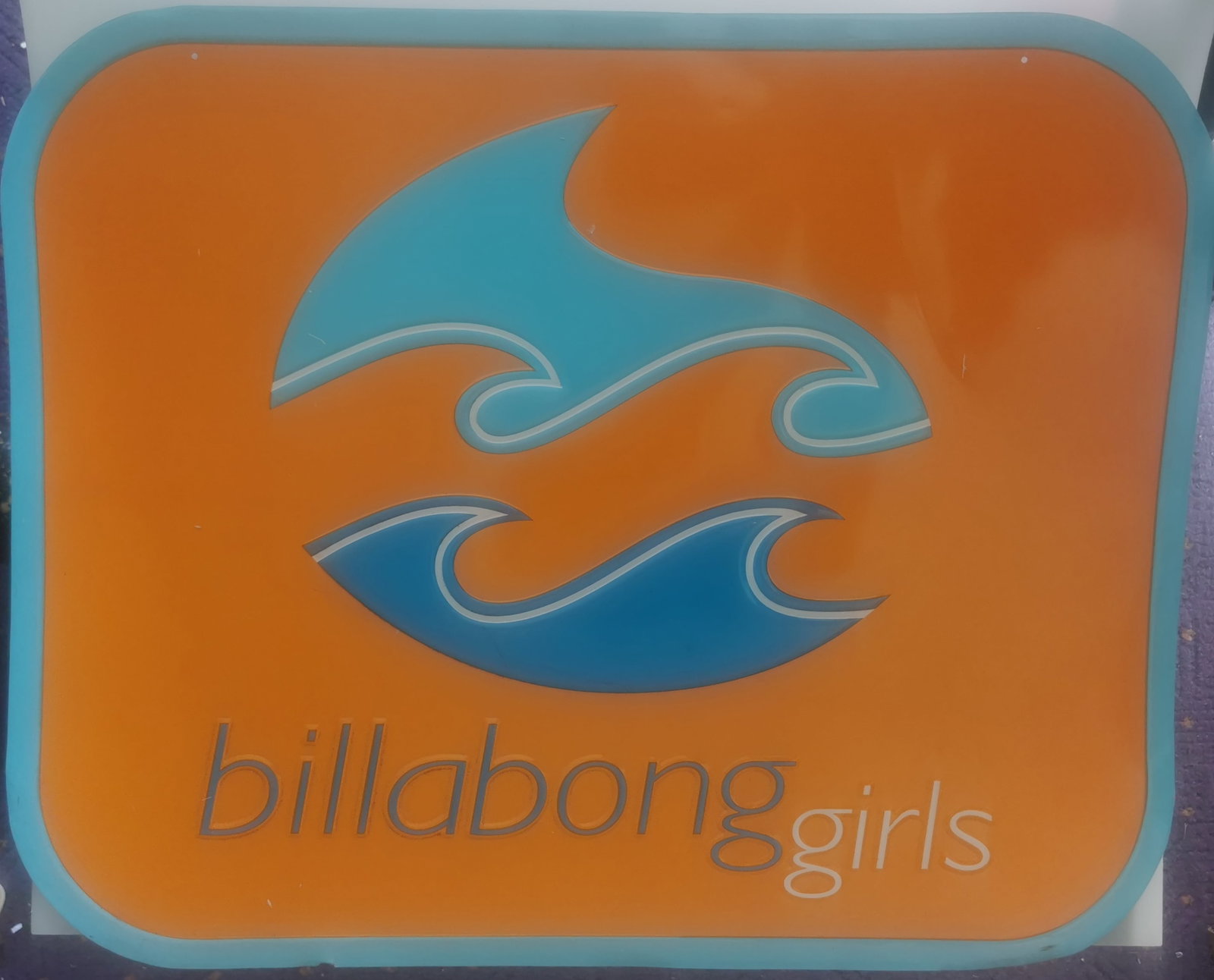 Vintage Billabong Girls Retail Sign – 1990s Surf Shop Display (1 of 3)