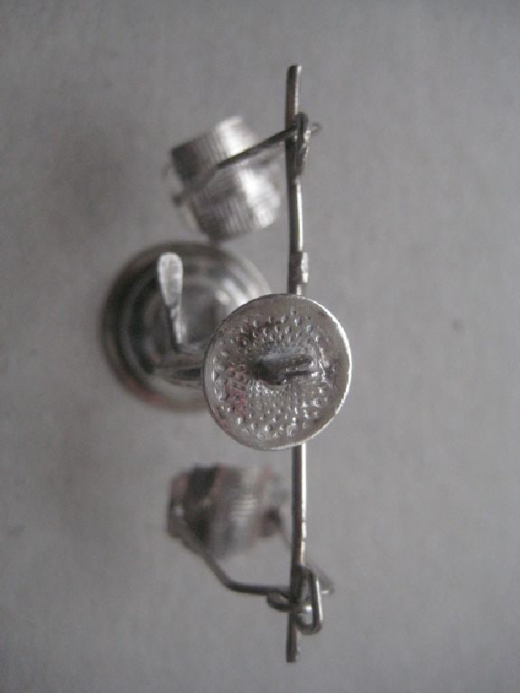 Chinese Miniature White Metal Gentleman Carrying Cheese - 5
