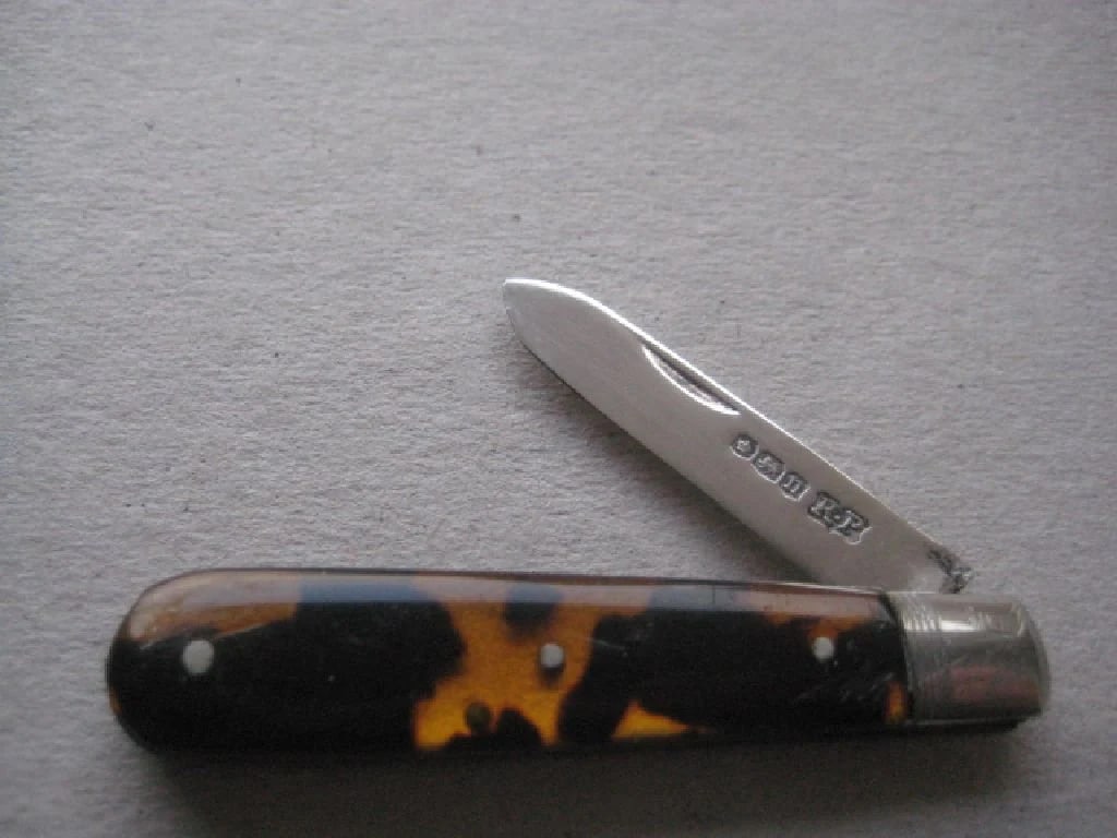 George V Silver Bladed Folding Fruit Knife (1 of 7)