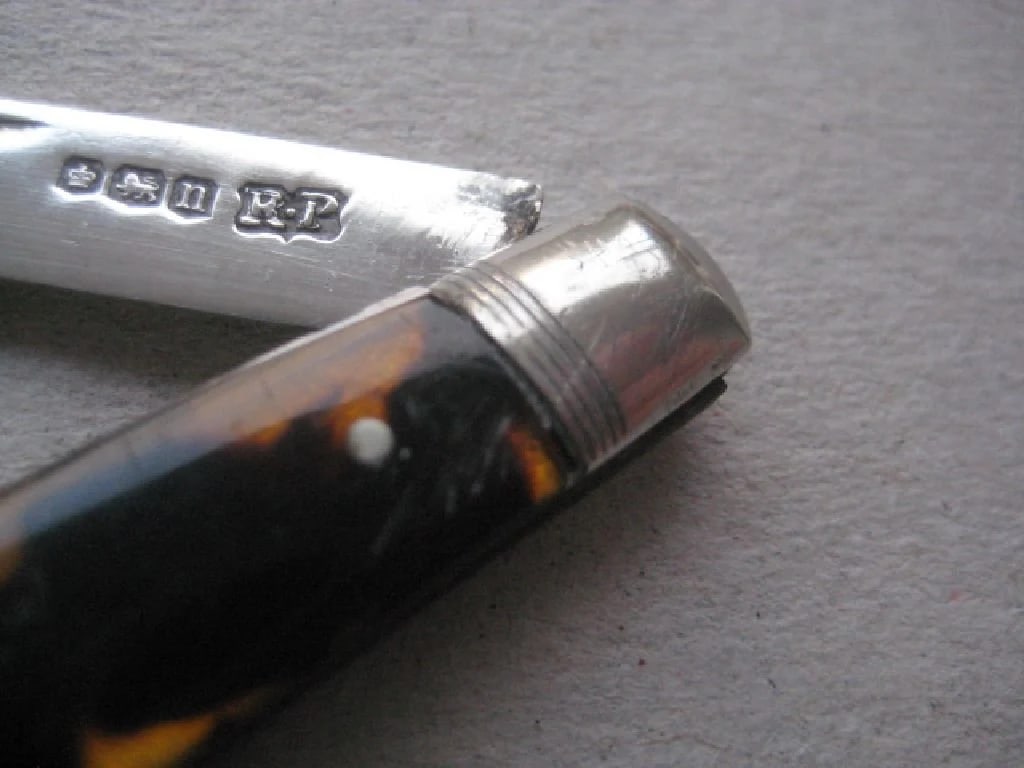George V Silver Bladed Folding Fruit Knife - 2