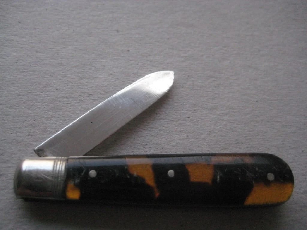 George V Silver Bladed Folding Fruit Knife - 5
