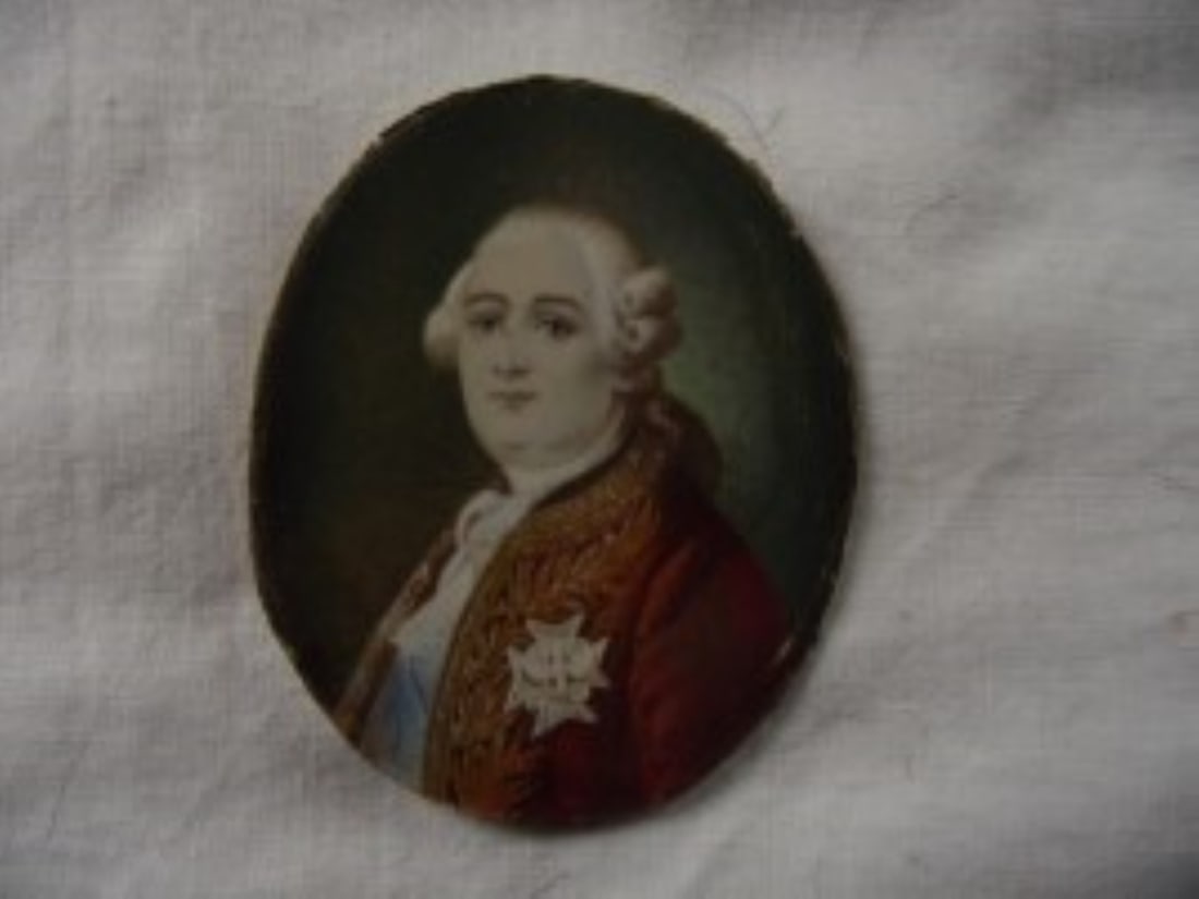 Miniature Watercolor Portrait of Louis XVI - Circa 1800's - 10