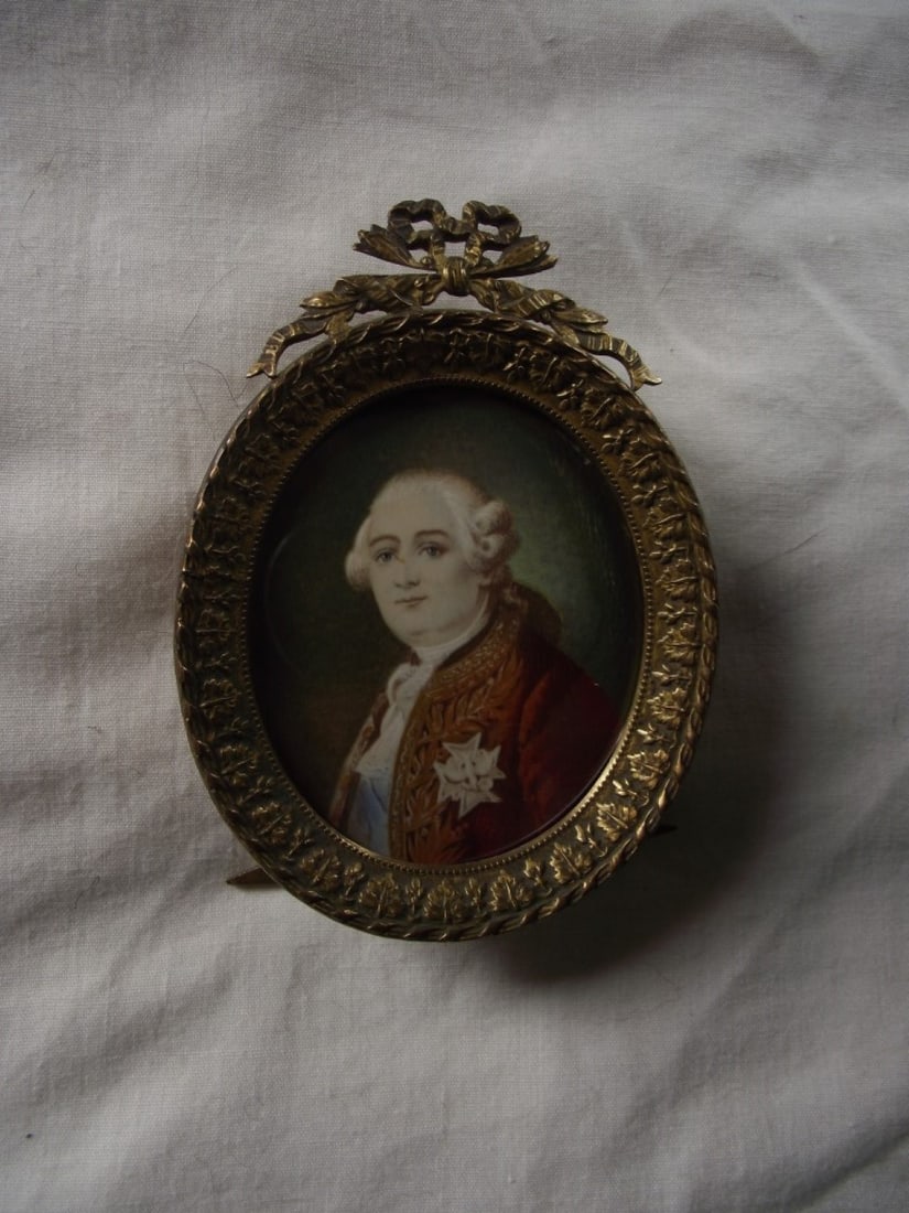 Miniature Watercolor Portrait of Louis XVI - Circa 1800's (1 of 16)