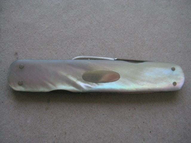 Antique Mother of Pearl Hafted Multi-Bladed Penknife, c1900 - 8