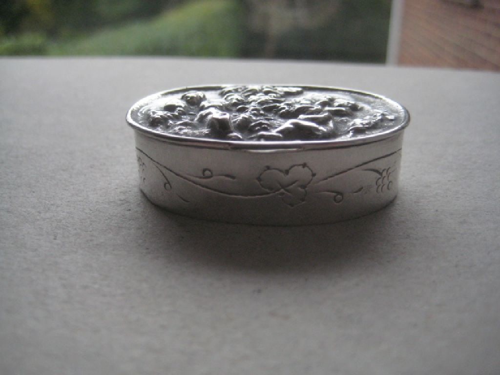 Vintage Continental Silver Pill Box - 2
