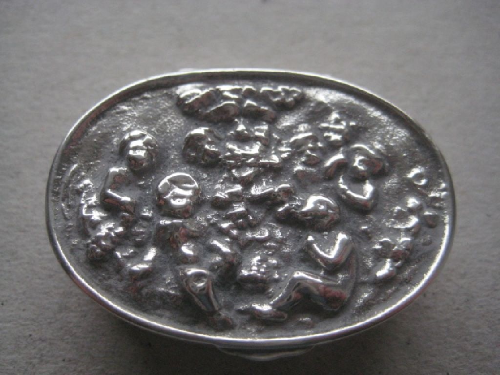 Vintage Continental Silver Pill Box - 8