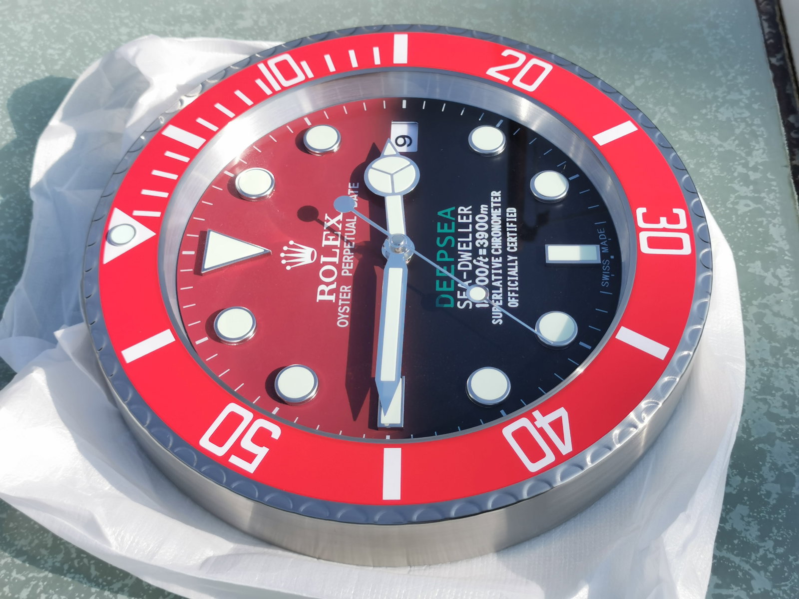 Rolex Deepsea Sea-Dweller Dealer Display Wall Clock – Red Bezel - 4