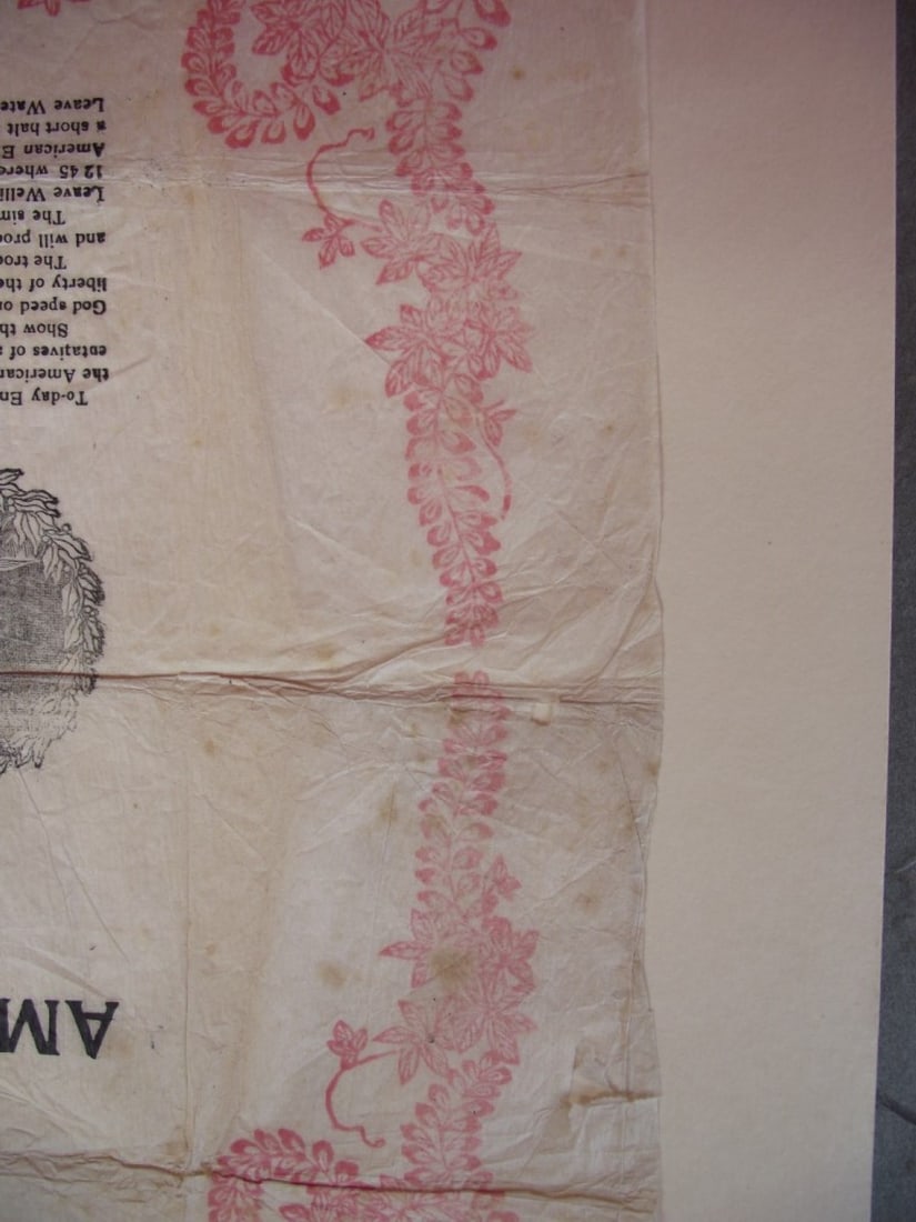 Souvenir Napkin - American Soldiers March Through London Saturday 11th May 1918 - 8