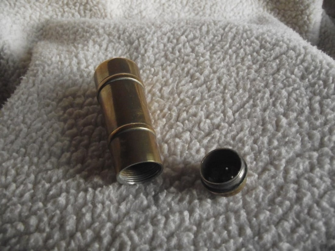 Victorian Brass Inkwell Desk Set - Military Theme - Lozenge Mark 13th January 1883 - 13