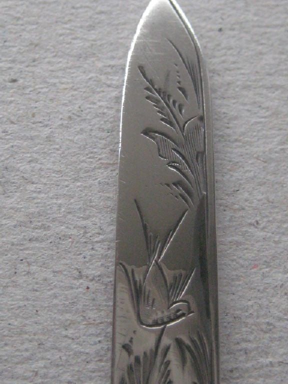 George V Mother of Pearl Hafted Silver Bladed Folding Fruit Knife, Birmingham 1919 - 6