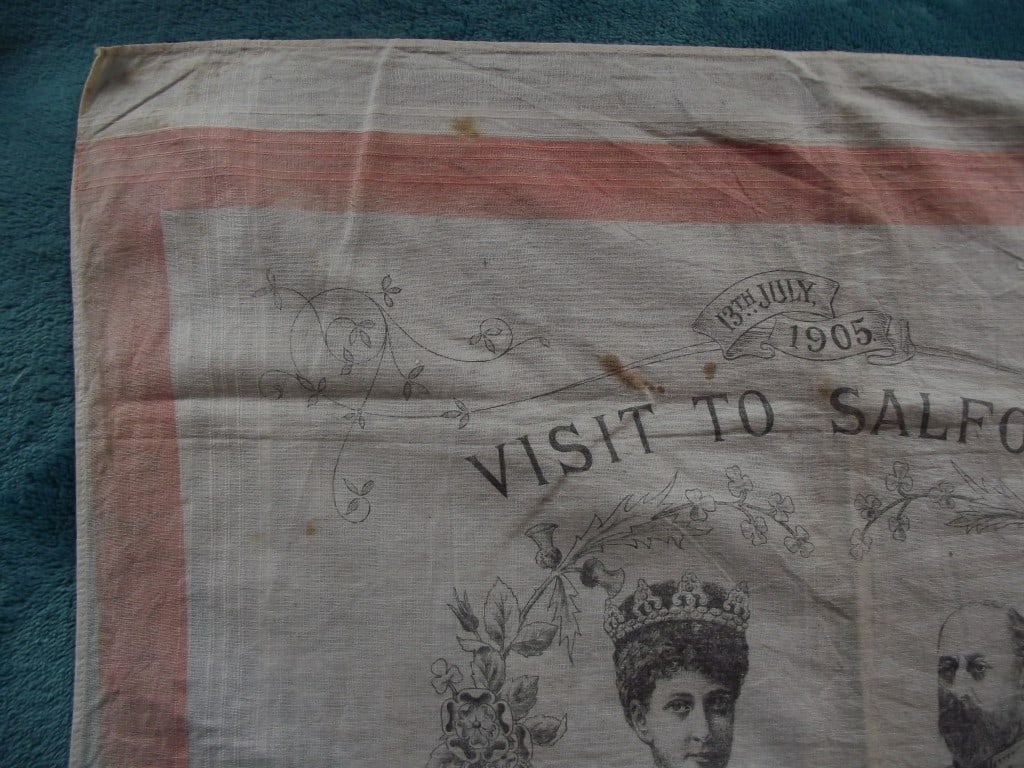 Commemorative Handkerchief - Royal Visit To Salford July 13th 1905 - 4