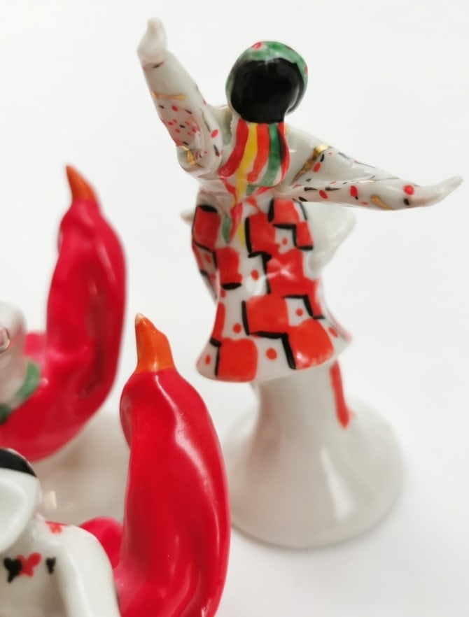 Beautiful Set of Vintage USSR / Soviet Union Folk Art Figurine - 2