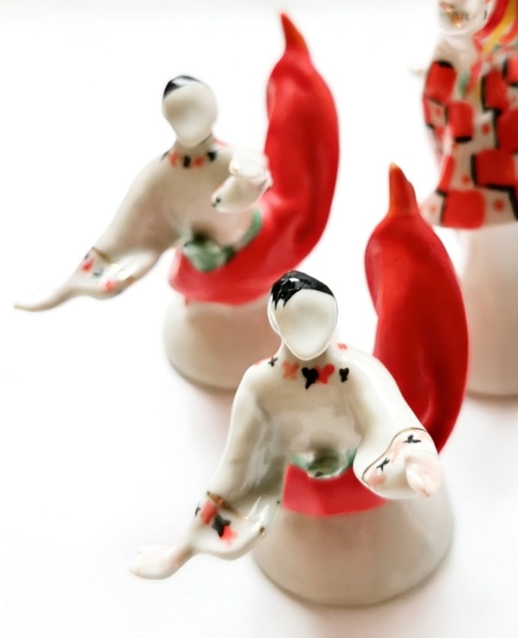 Beautiful Set of Vintage USSR / Soviet Union Folk Art Figurine - 5