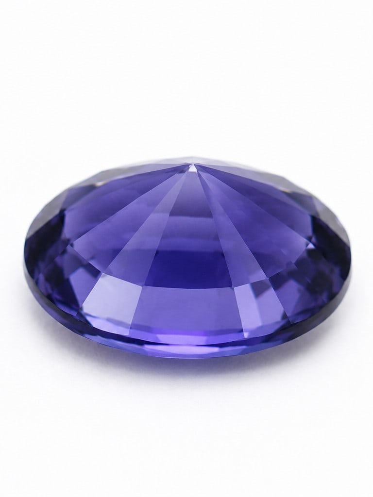 Natural Iolite Oval Faceted Gemstone 8x6 mm: Title: Natural Iolite Oval Faceted Gemstone 8x6 mm Description: Natural Iolite gemstone in an elegant oval faceted cut. Displays the characteristic violet-blue colour associated with fine