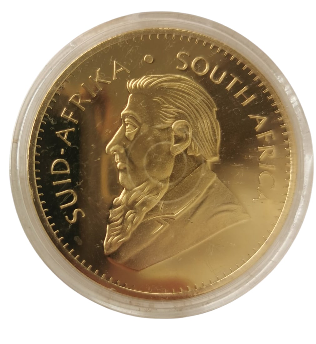 Gold-Plated 1967 South African Krugerrand Coin – First Year of Issue - 2