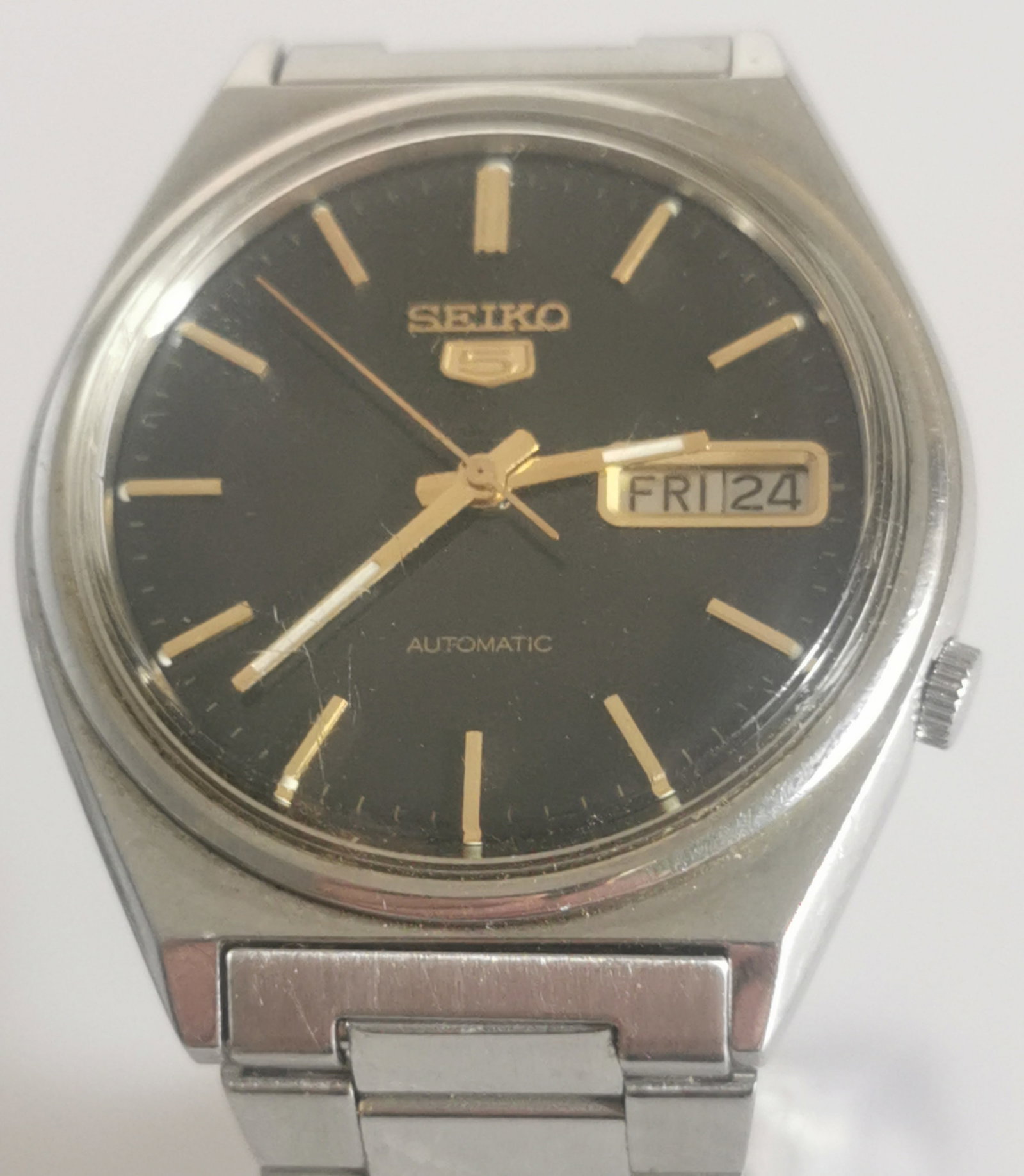 Vintage Seiko 5 Automatic - Black & Gold Dial - Ref. 7009-3140 - 3