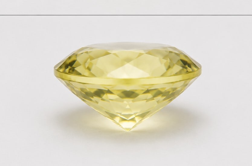 Natural Lemon Quartz Round Faceted 10mm Loose Gemstone 2.20 Ct: Title: Natural Lemon Quartz Round Faceted 10mm Loose Gemstone 2.20 Ct Description: Beautiful natural Lemon Quartz gemstone in a classic round faceted cut. Featuring a bright lemon-yellow