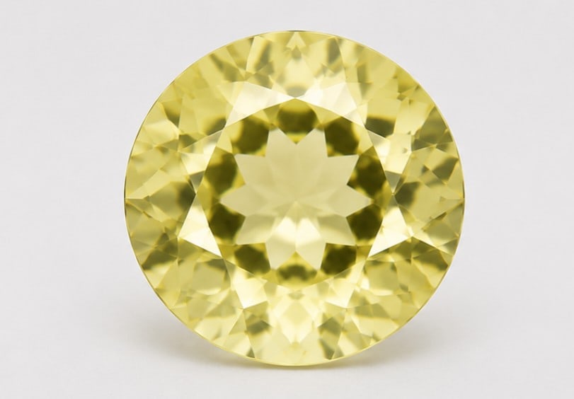 Natural Lemon Quartz Round Faceted 10mm Loose Gemstone 2.20 Ct - 2
