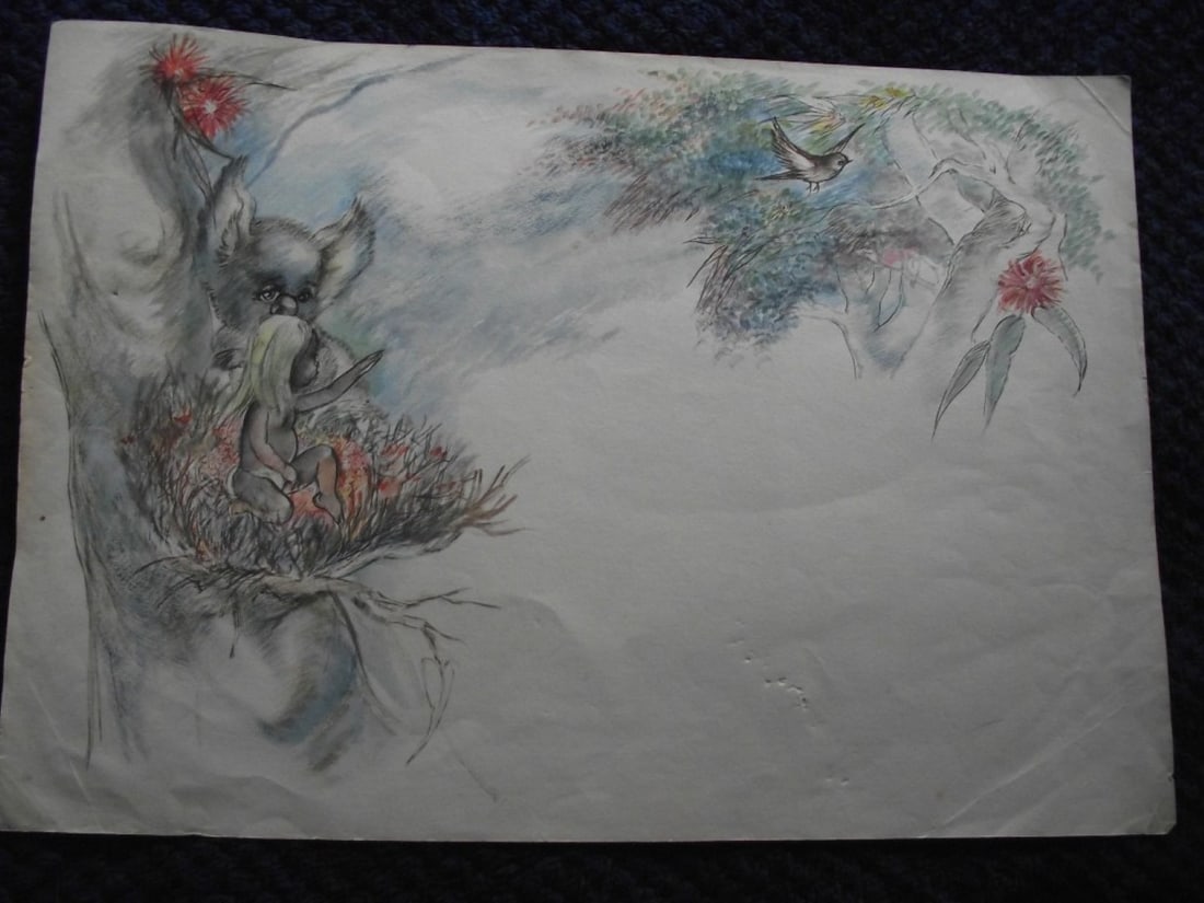 Brownie Downing - 4 x Rare Original Watercolour Illustrations - 3 Signed - 17