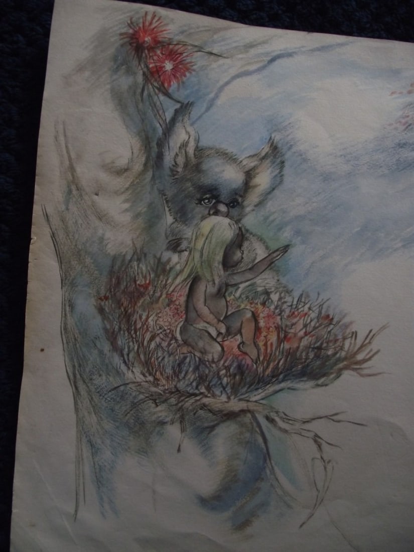 Brownie Downing - 4 x Rare Original Watercolour Illustrations - 3 Signed - 18