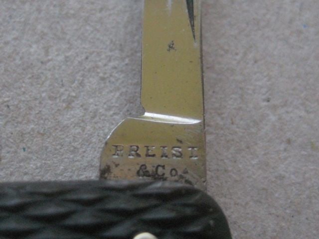 Antique Pressed Horn Hafted Twin Steel Bladed Penknife, c1900 - 4