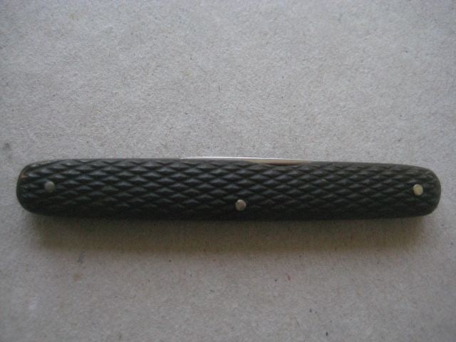 Antique Pressed Horn Hafted Twin Steel Bladed Penknife, c1900 - 9