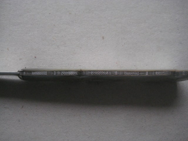 Victorian Mother of Pearl Hafted Silver Bladed Folding Fruit Knife, Sheffield 1857 - 6