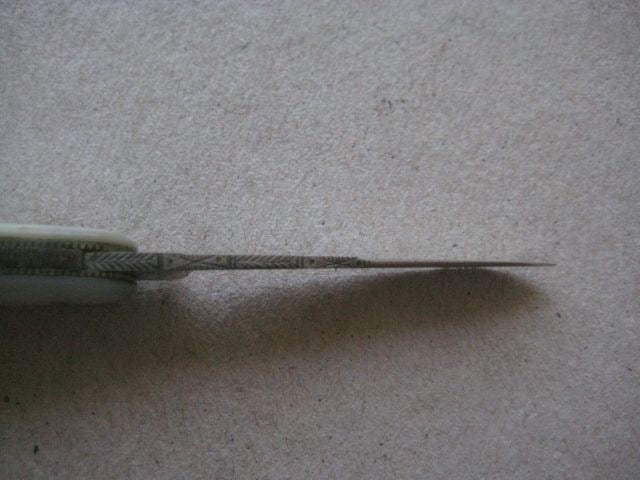 Antique Mother of Pearl Hafted Twin Bladed Penknife, c1900 - 6