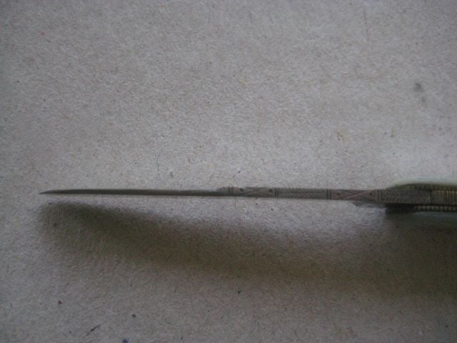 Antique Mother of Pearl Hafted Twin Bladed Penknife, c1900 - 7