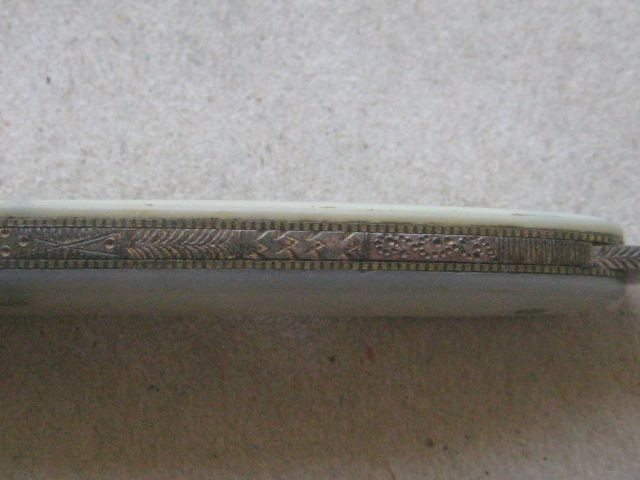 Antique Mother of Pearl Hafted Twin Bladed Penknife, c1900 - 9