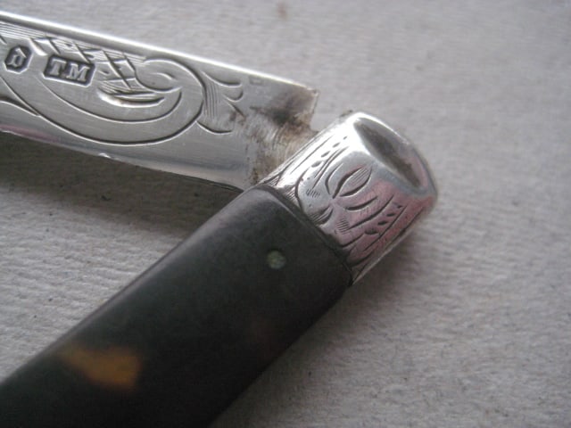 Victorian Silver Bladed Folding Fruit Knife, Sheffield 1896 - 4